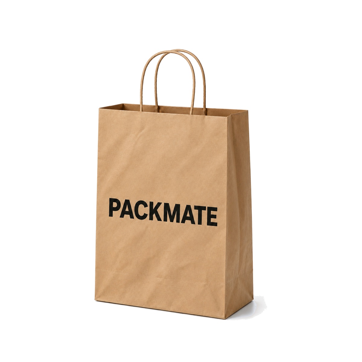 L portrait kraft paper bag with twisted handle