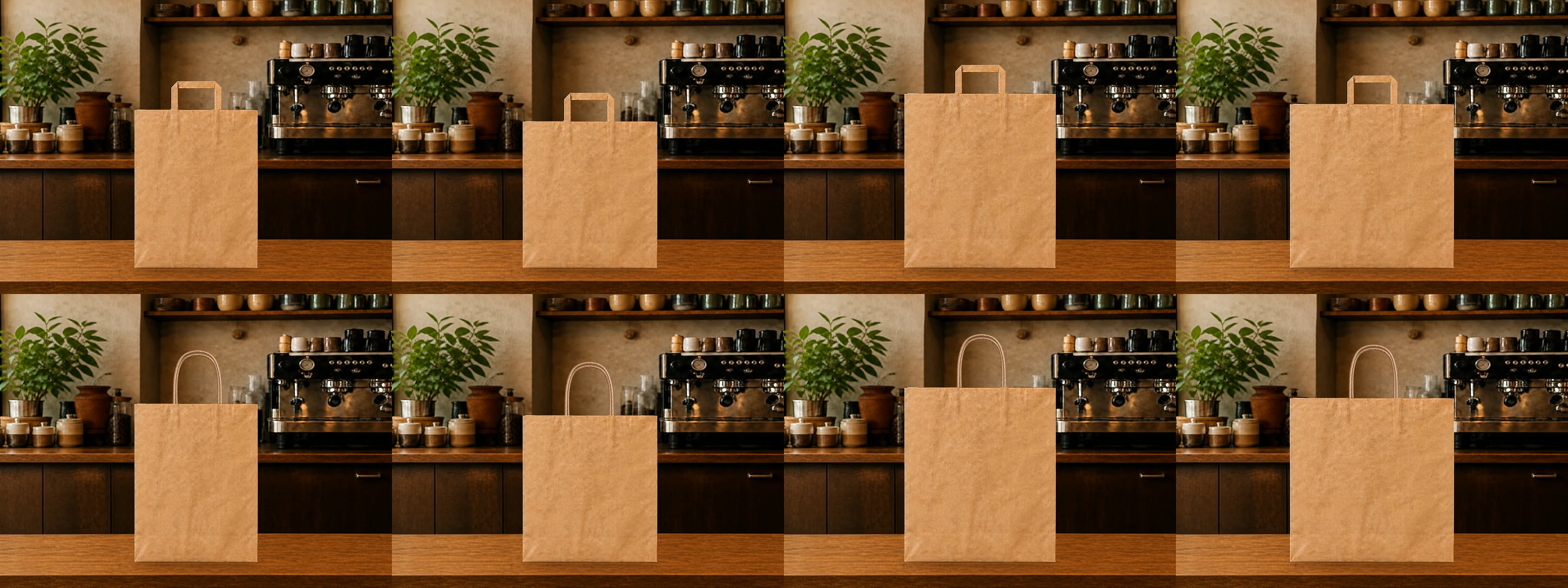 Coffee shop S kraft paper bag preview